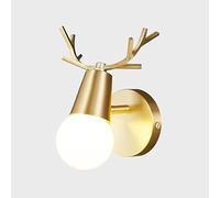 MSGIRVLZL Applique Murale En Forme De Bois De Cerf, Mini Applique Murale En Métal, Luminaire E27, Appliques Murales Minimalistes Nordiques Pour Chambre, Salon, Chambre D'Enfant, Salle À Manger, Couloi
