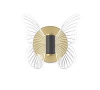 MSGIRVLZL Applique Murale En Métal À Tête Unique, Applique Murale Papillon Acrylique Créative, Luminaire Décoratif Doré, Appliques Murales De Chevet De Chambre À Coucher Led Minimalistes Modernes 8W/W