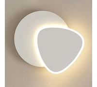 MSGIRVLZL Applique Murale Géométrique Mince, Applique Murale En Métal Blanc, Appliques Murales Led Modernes 10W, Appliques Murales De Chevet, Appliques Minimalistes Nordiques Pour Chambre À Coucher, C