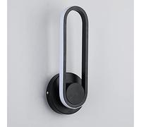 MSGIRVLZL Applique Murale Moderne Led 12W Appliques Murales Rotatives À 330 ° Appliques Murales Acryliques Noires Créatives Minimalistes Modernes Pour Chambre À Coucher, Salon Balcon Couloir De Cuisin