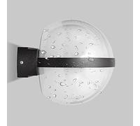 MSGIRVLZL Applique Murale Sphérique D'Intérieur, Applique Murale En Métal Noir Avec Boule De Verre + Abat-Jour En Acrylique, Appliques Murales Led Modernes 10 W, Appliques Étanches Pour Salle De Bain,