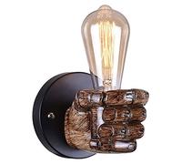 MSGIRVLZL Applique Murale Vintage Fist 1 Lumière Applique Murale Avec Prise E27, Appliques Murales À Côté De La Lampe Applique Luminaire Pour Chambre Salon Couloir/Right Hand