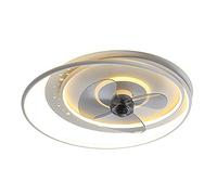 MSGIRVLZL Creative Starry Sky Fan Light, Plafonnier Led Moderne À Intensité Variable Avec Mini Ventilateur À 4 Vitesses, Plafonniers En Métal À Anneau Simple, Lampes Suspendues Décoratives Pour Chambr