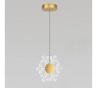MSGIRVLZL Droplight En Forme De Flocon De Neige, Lampes Suspendues À Double Tête, Suspension Suspendue En Laiton H65 + Acrylique, Lampes Suspendues Déco Réglables Pour Îlot De Cuisine/B-Three-Color Li