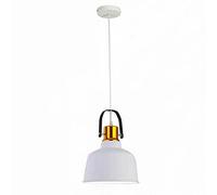 MSGIRVLZL E27 Lampe D'Éclairage Creative Kitchen Island Décoration Pendentif Plafonnier Simple Aluminium Art Abat-Jour Design Pendentif Lumière, Hauteur Réglable Suspension Fil Lumières/Blanc