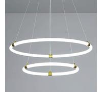 MSGIRVLZL Éclairage De Lustre À Led Moderne, Lustres De Salle À Manger Au Plafond À Intensité Variable, Luminaires Suspendus De Salon Contemporain, Lampes Suspendues À Double Couche Créatives En Acryl