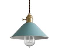 MSGIRVLZL Industriel Moderne Classique Pendentif Lumière Abat-Jour Vintage Plafonnier Pour Loft Café Bar Restaurant Salon Cuisine Décoratif Suspendu Éclairage E27 Base/Blue