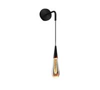 MSGIRVLZL Lampe Murale Créative En Forme De Larme, Applique Murale En Cristal Goutte D'Eau, Applique Murale Led Moderne 5W, Lampes Murales D'Éclairage De Chevet, Appliques Murales En Aluminium Noir Po