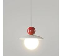 MSGIRVLZL Lampe Suspendue De Style Crème, Lampe Suspendue Sphérique Blanche, Lampes À Suspension En Métal Avec Abat-Jour Sphérique En Acrylique, Luminaires Led, Lampes Décoratives Pour Chambre D'Enfan