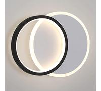 MSGIRVLZL Lampes Murales À Led 24 W, Éclairage Mural À Cercle Géométrique, Décor D'Éclairage Mural Moderne Pour Fond De Salon, Escalier, Chambre, Couloir, Hôtel [Classe Énergétique Warm Light