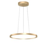 MSGIRVLZL Lampes Suspendues Rondes Avec Finition Dorée, Éclairage Suspendu Frisbee En Aluminium, Panneau Lumineux Led Moderne À Intensité Variable, Lampes Suspendues Au Décor Minimaliste Pour Salle À