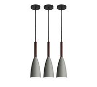 MSGIRVLZL Lot De 3 Suspensions De Comptoir De Bar, Lampe Suspendue En Fer Forgé En Métal, Luminaire E27, Lumières D'Îlot En Forme D'Entonnoir, Lustre De Décoration Intérieure Pour Salle À Manger, Cuis