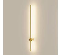 MSGIRVLZL Lumière D'Ambiance D'Éclairage Décoratif De Bande De Led Moderne, Applique Murale De Chevet Linéaire De Chambre À Coucher, Longues Appliques Murales En Laiton Avec Réglage Pivotant À 330 °,