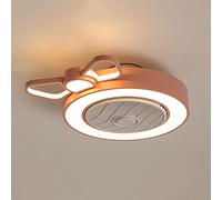 MSGIRVLZL Lumière De Ventilateur De Chambre D'Enfant De Dessin Animé Créatif, Plafonniers Modernes À Intensité Variable Avec Ventilateur À 3 Vitesses, Ventilateur Invisible De Chambre Simple Avec Lamp