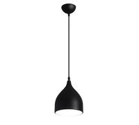 MSGIRVLZL Luminaire Suspendu En Fer Forgé À Une Tête Avec Douille E27, Suspension D'Îlot De Cuisine, Lampe À Suspension Macaron Nordique, Lustres À Dôme Noir Pour Restaurant, Bar