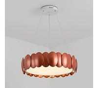 MSGIRVLZL Lustres Ronds Créatifs De Panneau Acrylique, Lumière Pendante Décorative D'Éclairage De Chambre À Coucher, Lampe Accrochante De Salle À Manger En Métal D'Or Rose, Lampe De Suspension Moderne