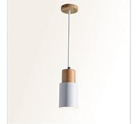 MSGIRVLZL Moderne Simple Pendentif Éclairage Créatif En Métal Suspension Lampe En Bois Massif Cylindrique Réglable Suspensions Mini Décor Lustres En Aluminium Pour Salles À Manger 1 x E27 Max40W Ø10Cm