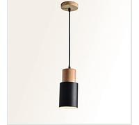 MSGIRVLZL Moderne Simple Pendentif Éclairage Créatif En Métal Suspension Lampe En Bois Massif Cylindrique Réglable Suspensions Mini Décor Lustres En Aluminium Pour Salles À Manger 1 x E27 Max40W Ø10Cm