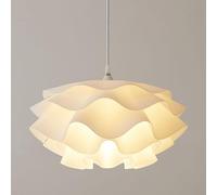 MSGIRVLZL Suspension En Acrylique En Forme De Fleur, Lampe Suspendue Blanche Pour Chambre À Coucher, Luminaire E27, Lampes À Suspension De Décoration De Salle À Manger, Lampes Suspendues Minimalistes
