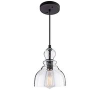 MSGIRVLZL Suspension En Verre À Bulles Minimaliste Moderne, E27 Edison Retro Industrial Hanging Lights 1 Lampe Suspension Lampes Pour Chambre Restaurant Cuisine Hôtel Décoration