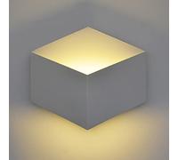 MSGIRVLZL Veilleuse De Chevet Led 5W, Applique Murale En Fer Forgé, Appliques Décoratives Blanches, Luminaires Muraux De Couloir Minimalistes Modernes Pour Salon, Chambre À Coucher, Cage D'Escalier/Wh