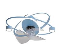 MSGIRVLZL Ventilateur À Anneau Créatif Avec Lumière, Plafonnier Led Moderne À Intensité Variable Avec Ventilateur À 3 Vitesses, Éclairage Décoratif Simple Pour Chambre À Coucher, Plafonniers Semi-Enca