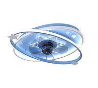 MSGIRVLZL Ventilateur De Plafond Créatif Avec Lumière, Plafonnier En Forme De Planète Spatiale, Plafonniers Led Modernes 57W Avec Contrôleur Portatif, Plafonniers D'Éclairage Décoratifs Pour Chambre D