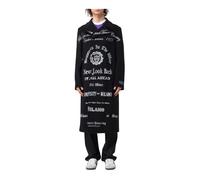 MSGM - Cappotto Lungo con Stampa Testuale - - Coats - Uomo - Nero - M