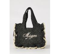 MSGM Kids Borsa a spalla all'uncinetto con logo OS Nero