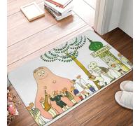 MSHEEFG Les Barbapapa - Zerbino antiscivolo con motivo famiglia anime, per foto, bagno, camera da letto, preghiera, rimozione macchie e lavabile, 40 x 60 cm