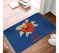 MSHEEFG Sesame Street, zerbino antiscivolo per soggiorno, tappetino estetico Elomo per balcone, rimuove le macchie e lavabile, 40 x 60 cm
