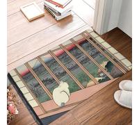 MSHEEFG Tappetino cattura sporco Utagawa Hiroshige giapponese stampa gatto tappetino antiscivolo tappeto bagno cucina tappetino preghiera casa modello 40 * 60 cm