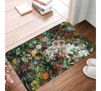MSHEEFG Tappetino impermeabile cattura sporco bouquet di fiori in un vaso, tappetino da camera da letto Gustave Courbet, zerbino per soggiorno, ingresso e porta, decorazione per la casa, lavabile, 40