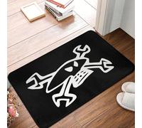 MSHEEFG Tappetino impermeabile per vasca da bagno, antiscivolo, motivo: teschio Guy Martin, per camera da letto, porta d'ingresso, tappeto decorativo, lavabile, 40 x 60 cm
