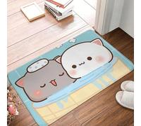 MSHEEFG Zerbino antiscivolo Mochi Pesca e Gomma Bagno Bagno Camera da Letto Tappeto Preghiera Tappeto Rimozione Macchie e Lavabile 40 * 60 cm