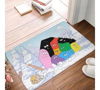 MSHEEFG Zerbino impermeabile antiscivolo Les Barbapapa Family Anime Snow Carpet Bagno camera da letto tappetino per esterni casa moderno lavabile 40 x 60 cm