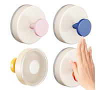 Mshepoi 4 Pezzi Colorati Ganci Adesivi, Adesivo Forte Gancio Adesivo, Riutilizzabili Gancio Accappatoio Doccia, Non Necessitano di Foratura, Adatti per Piastrelle, Cucine, Bagni e Docce