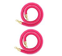 MSHGSKU Barriere per Code in Corda, Rosa, Grigio, Rosso, Nero, Corda Flessibile VIP per Code, 2 Pezzi, Cordino per Controllo Folla, Kit di Linee di Sospensione per Hotel, teatro, Eventi (c