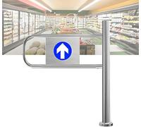 MSHGSKU Cancello a Battente in Metallo con Chiusura Automatica per supermercati e Magazzini - Cancello di Sicurezza a Senso Unico con Funzione di Rimbalzo Automatico, 100×100 cm - Ideale p