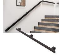MSHGSKU Corrimano Moderno per Scale Nere per Interni ed Esterni, corrimano da Parete per Scale, corridoio per asili Nido, corrimano per Scale - 1 m, 2 m, 240 cm, 3 m, 6 m (18 piedi/540 cm)