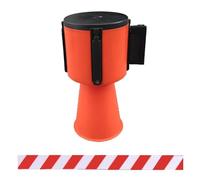 MSHGSKU Nastro di Segnalazione Retrattile a Cono Stradale - Nastro di Segnalazione di Pericolo per Il Controllo del Traffico e la Sicurezza dei pedoni, Lunghezza 9,8 Piedi, Ideale per Even