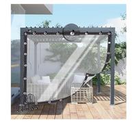 MSHGSKU Pannelli Laterali per pergola in PVC Impermeabile e Resistente, Telo Trasparente con Occhielli, Spessore 0,12 mm, Dimensioni Personalizzabili 5'x7'/1,5x2 m per la Protezione di Gazebo e Vera