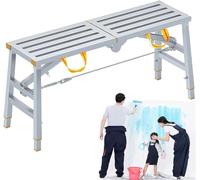 MSHGSKU Ponteggi Regolabili in Altezza, Piattaforma di Lavoro Pieghevole per Decorazione di soffitti, Pulizia, edilizia - Scala a Torre per carichi Pesanti