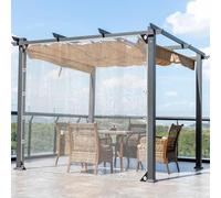 MSHGSKU Telone Trasparente in PVC con Occhielli, Impermeabile, Resistente agli Strappi e al Vento. Perfetto per Uso Esterno. Disponibile nelle Misure 3,5x2 m, 5x3 m e 4,5x2,5 m.