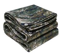 MSHGSKU Teloni Impermeabili da 10,3 oz/ft² con Occhielli. Telo da Campeggio Versatile 5x9 m per Uso Interno/Esterno. Ideale per Coprire Il Tetto di Auto, Barche e Altro Ancora.