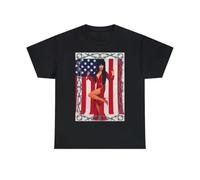 MSHUIIPE Elvira an American Patriot Men's Short Sleeve TeeBlackXL
