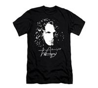 MSHUIIPE Michael Hutchence Signature Cotton T Shirt SignatureBlackS