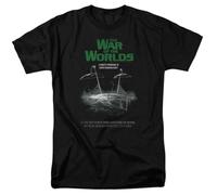 MSHUIIPE The War of The Worlds t Shirt A Mighty Pandrama Retro 50s Graphic teeBlackS