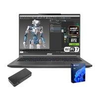 MSI 2025 Creator 16 Copilot Laptop, WQXGA 240Hz, AMD Ryzen AI 9 365, NVIDIA RTX 4060, 32GB RAM, 2TB + 2TB SSD, RGB KB, Creativity with AI Studio, W11 P, Bundle con Docking Station Targus 100W