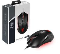 MSI Clutch GM08 - Mouse Gaming simmetrico USB, LED Rosso, Sensore Ottico PAW 351